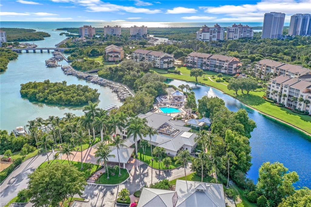 Drone view of the condos at Colony at Wiggins Bay
