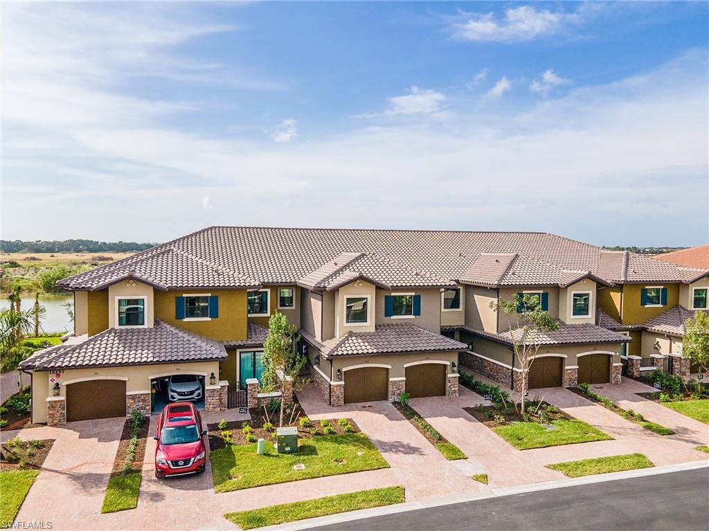 Drone photo of the townhouses at Esplanade by the Sea
