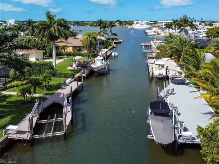 Drone photo of Oyster Bay condominiums in Naples, Florida