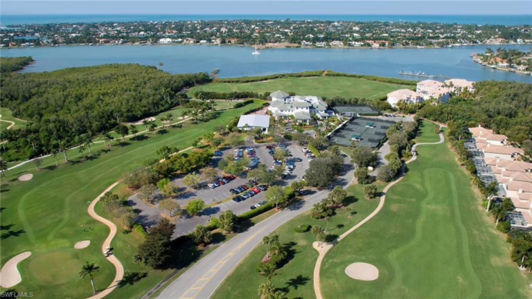 Drone photo of Regatta Landing condominiums in Naples, Florida