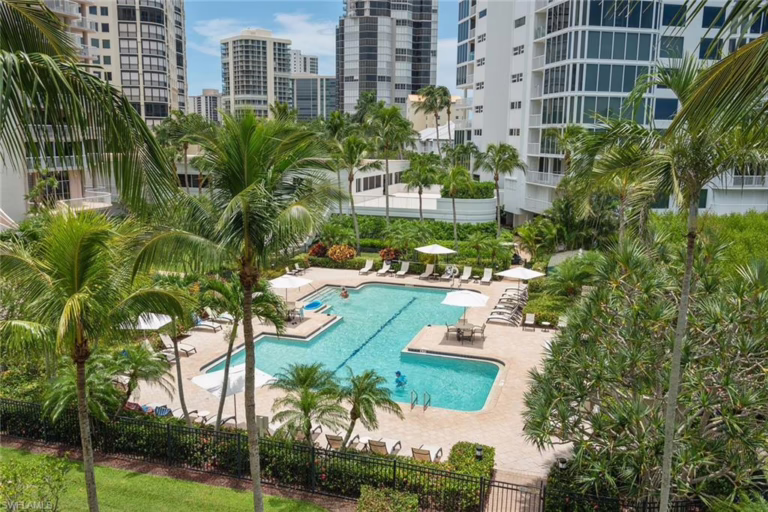 Drone photo of Westshore at Naples Cay condominiums in Naples, Florida